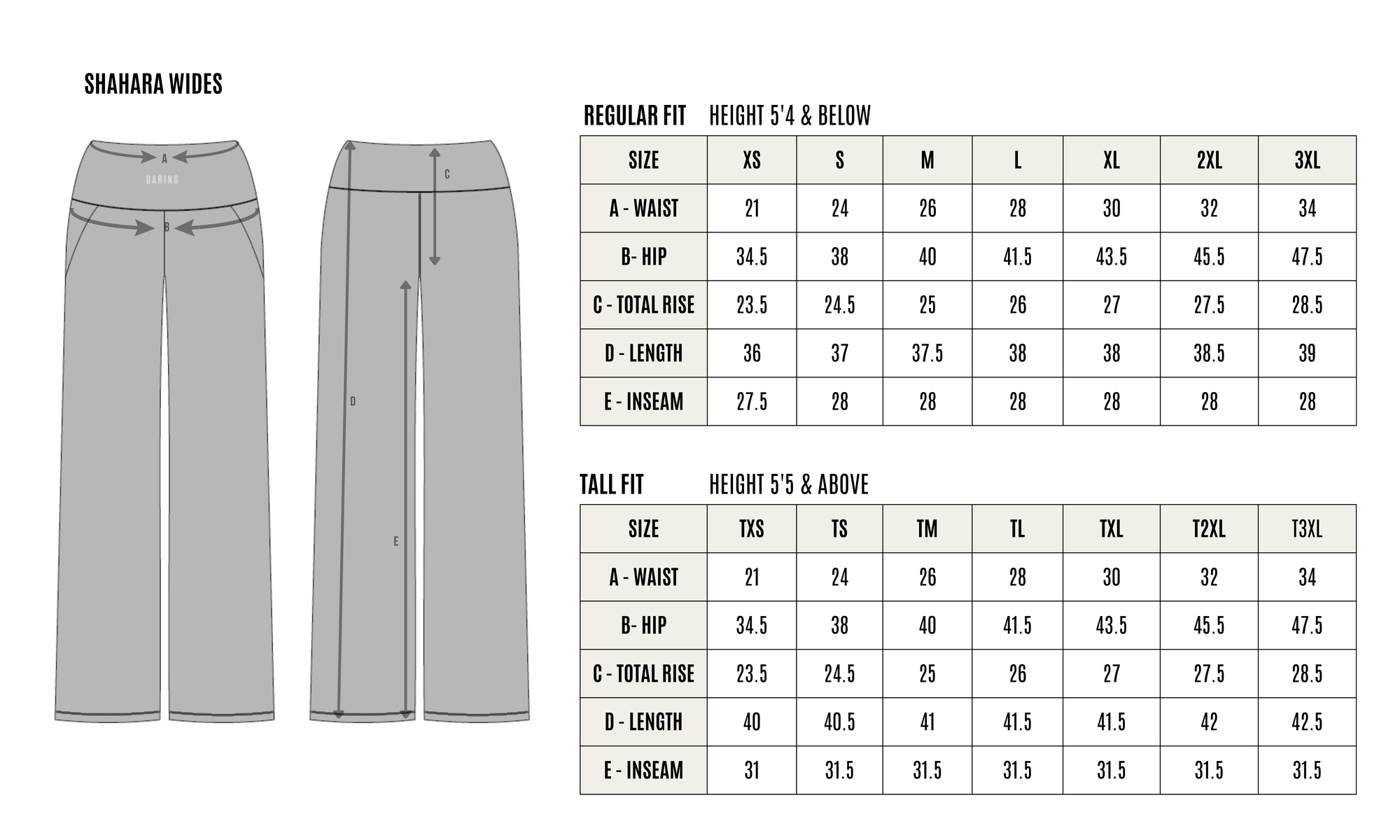 SIZE GUIDE
