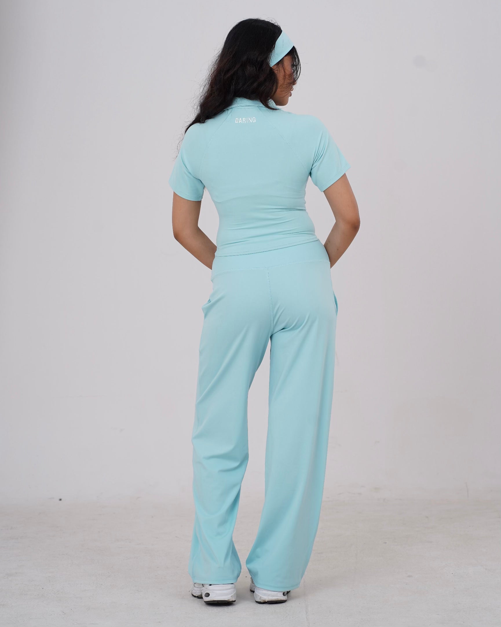 AURA MANDARIN HALF ZIP-UP TOP