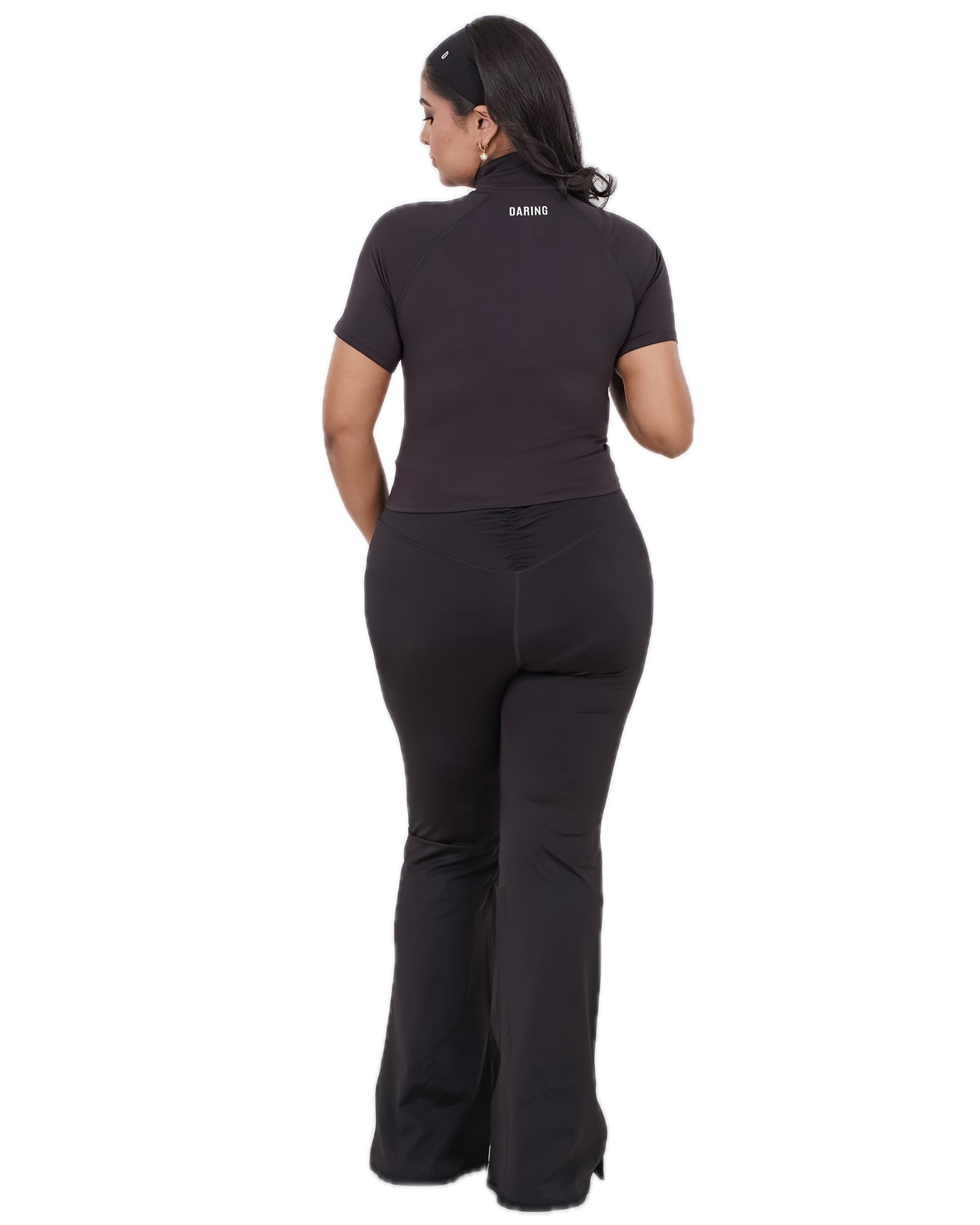 AURA MANDARIN HALF ZIP-UP TOP