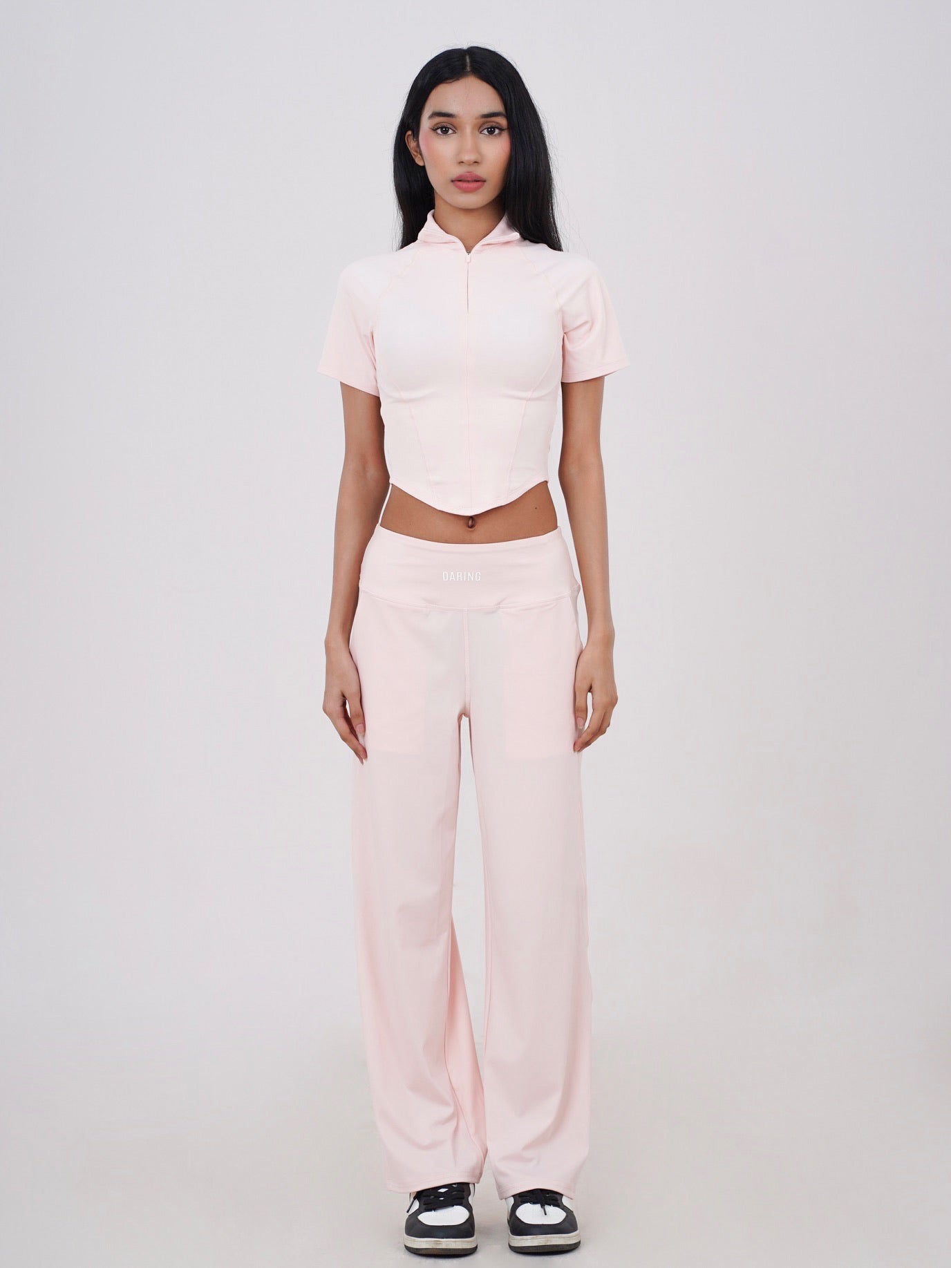 AURA MANDARIN HALF ZIP-UP TOP