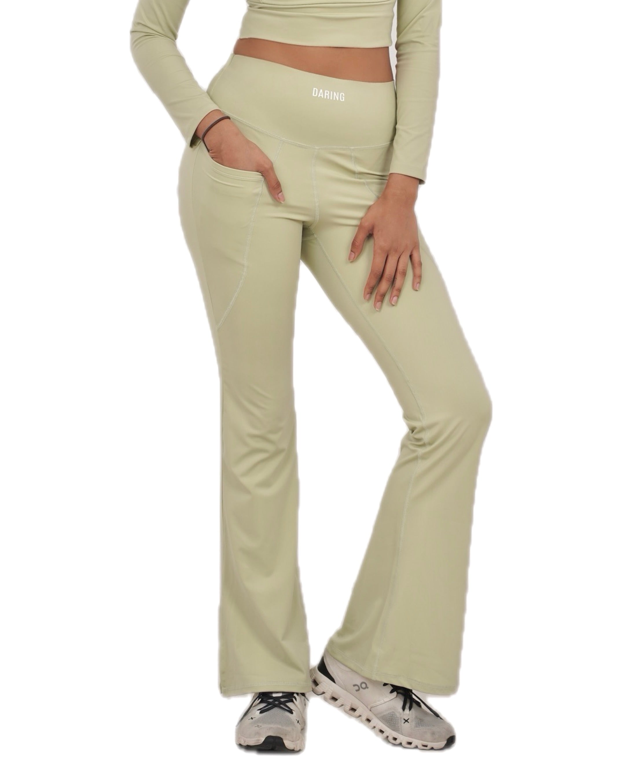 ATTITUDE V-SCRUNCH HIGH WAIST FLARES