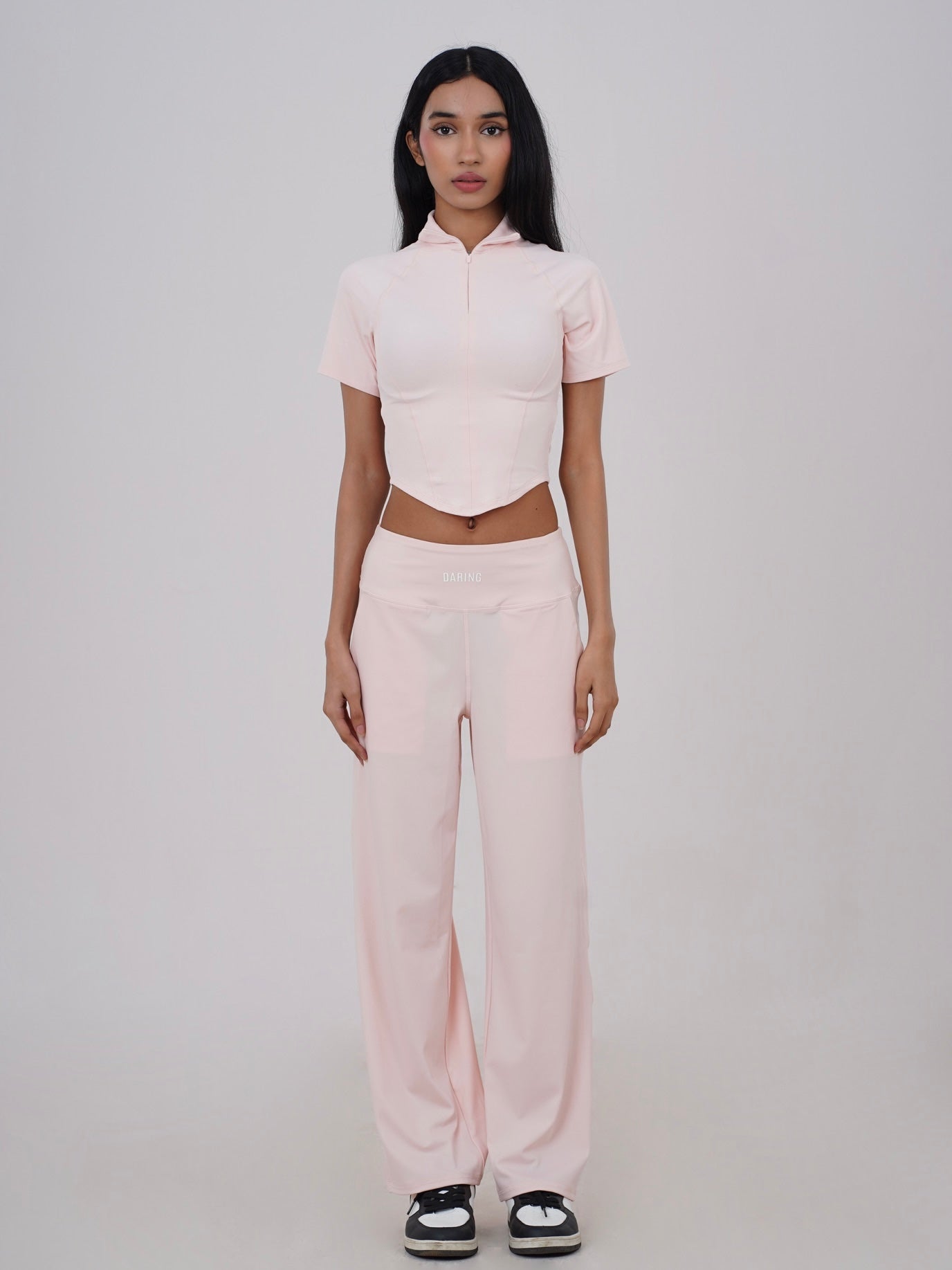 AURA MANDARIN HALF ZIP-UP TOP