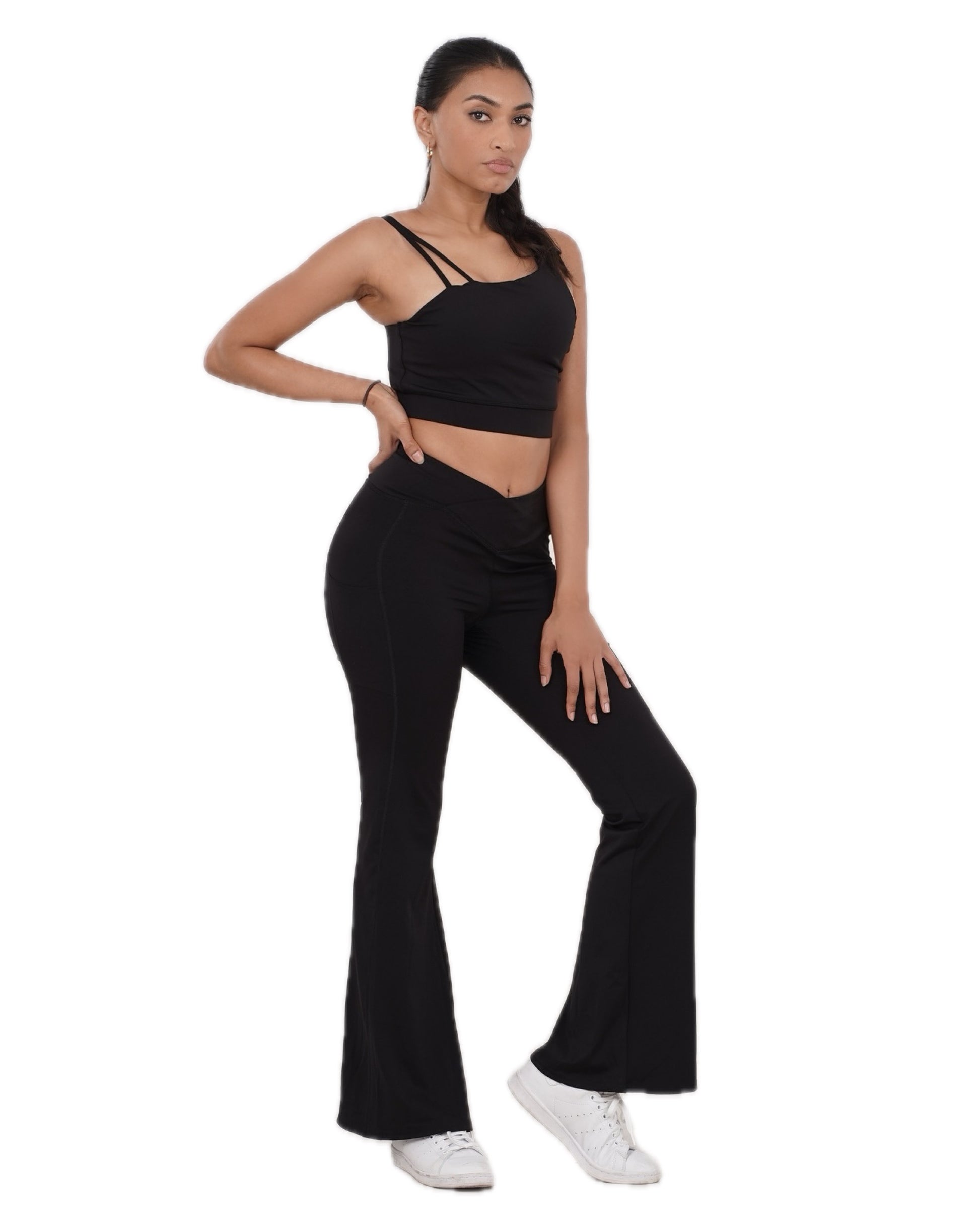 VERVE WRAP-OVER HIGH WAIST FLARES