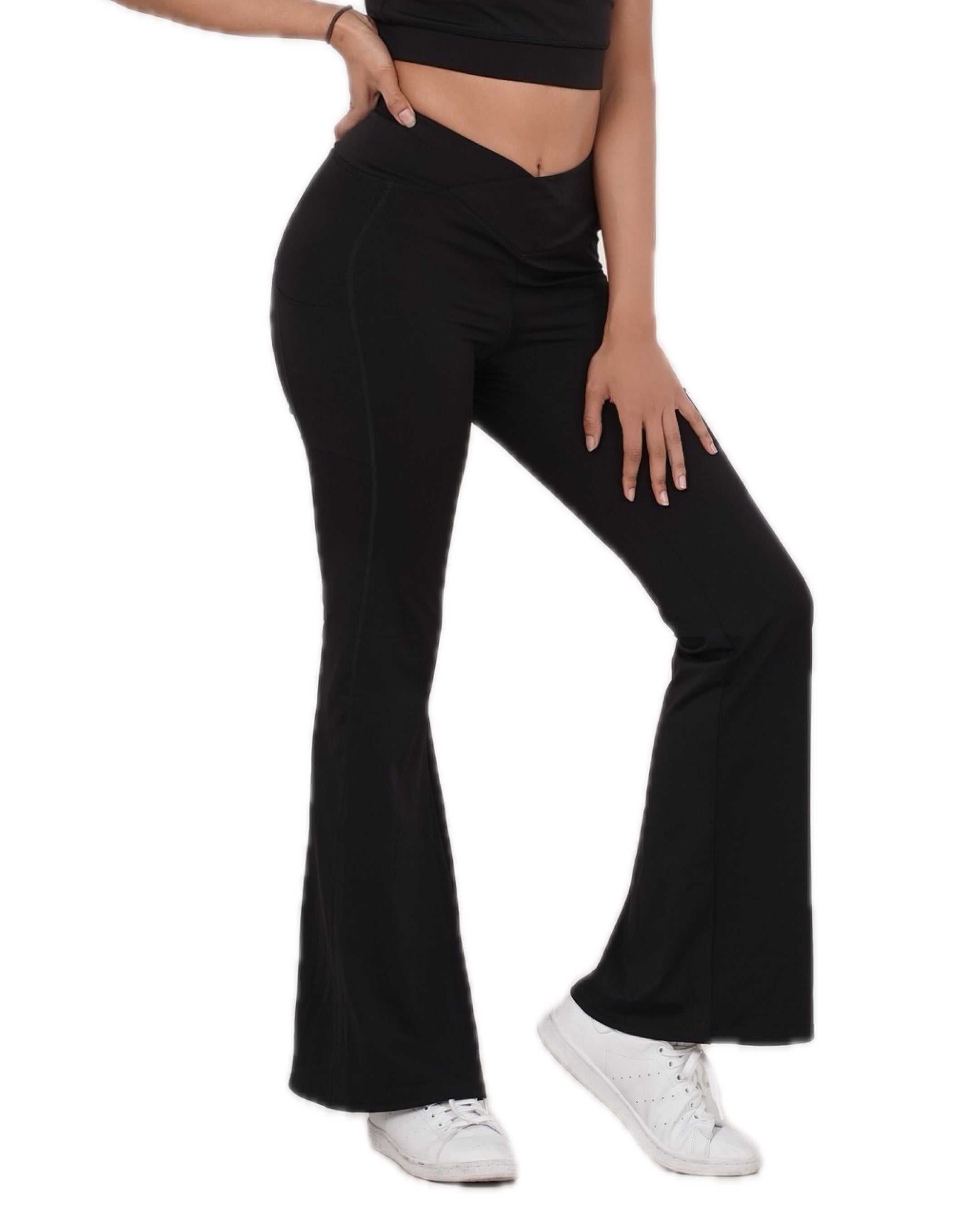 VERVE WRAP-OVER HIGH WAIST FLARES