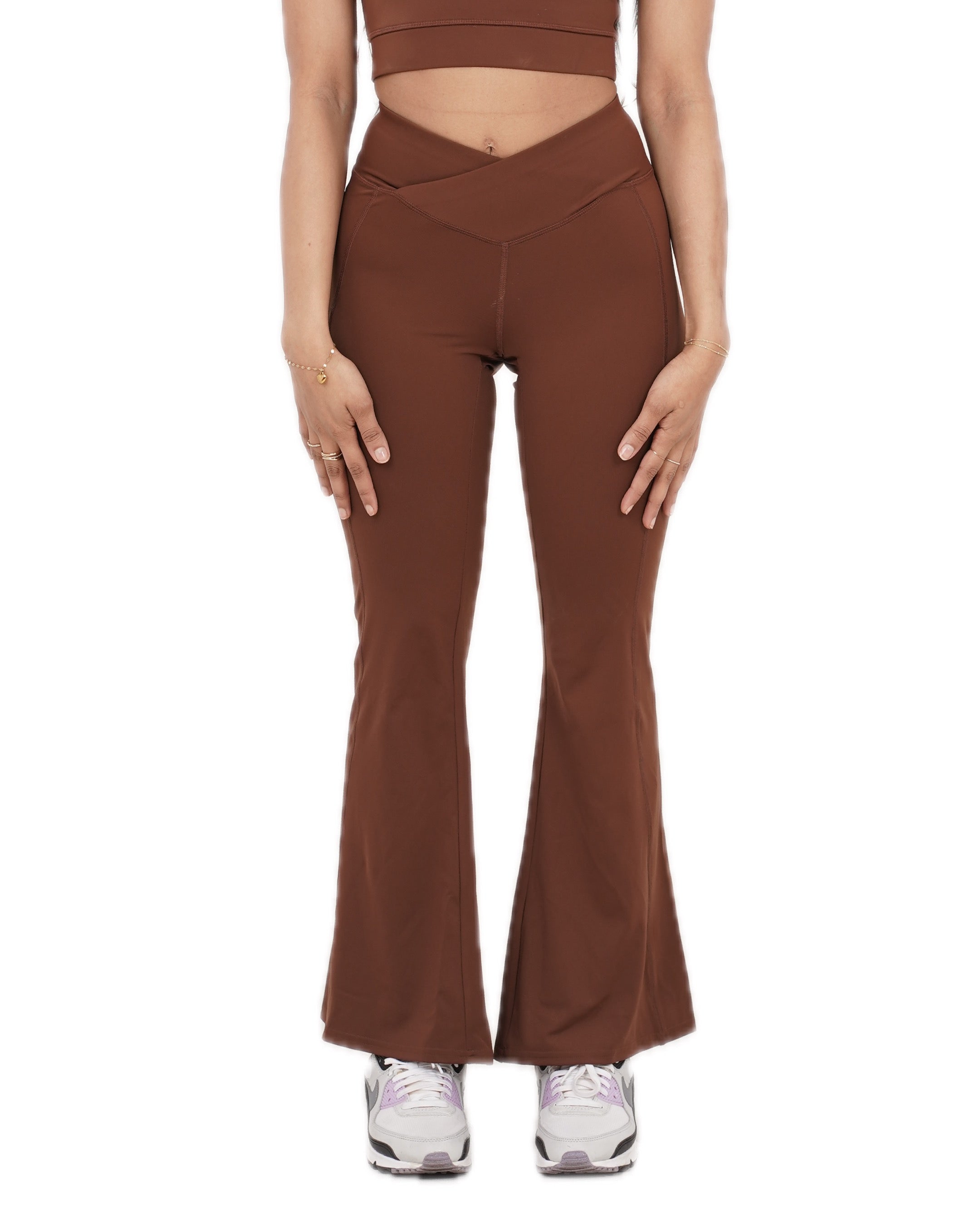 VERVE WRAP-OVER HIGH WAIST FLARES