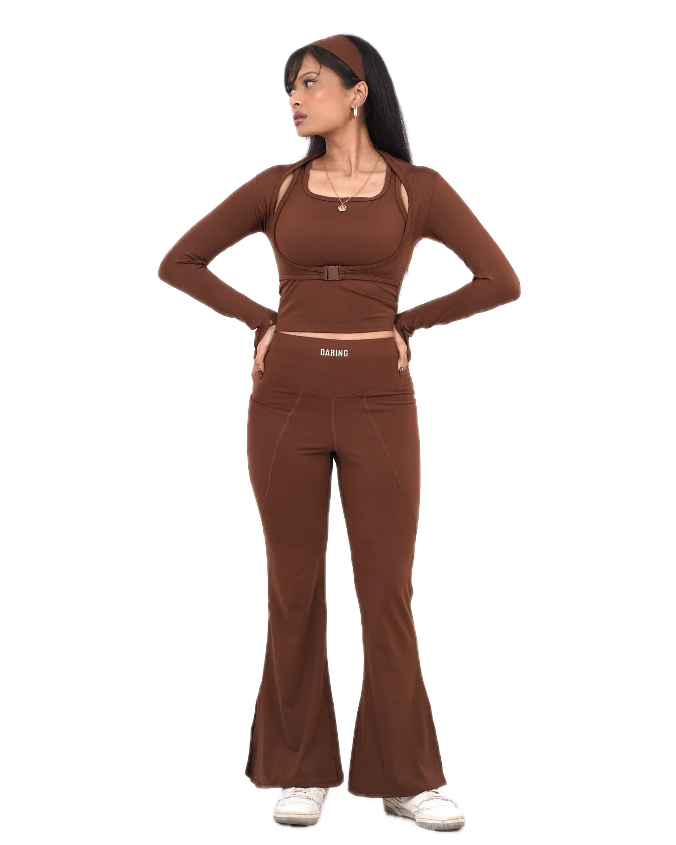 ICON FAUX-LAYERED HALTER TOP