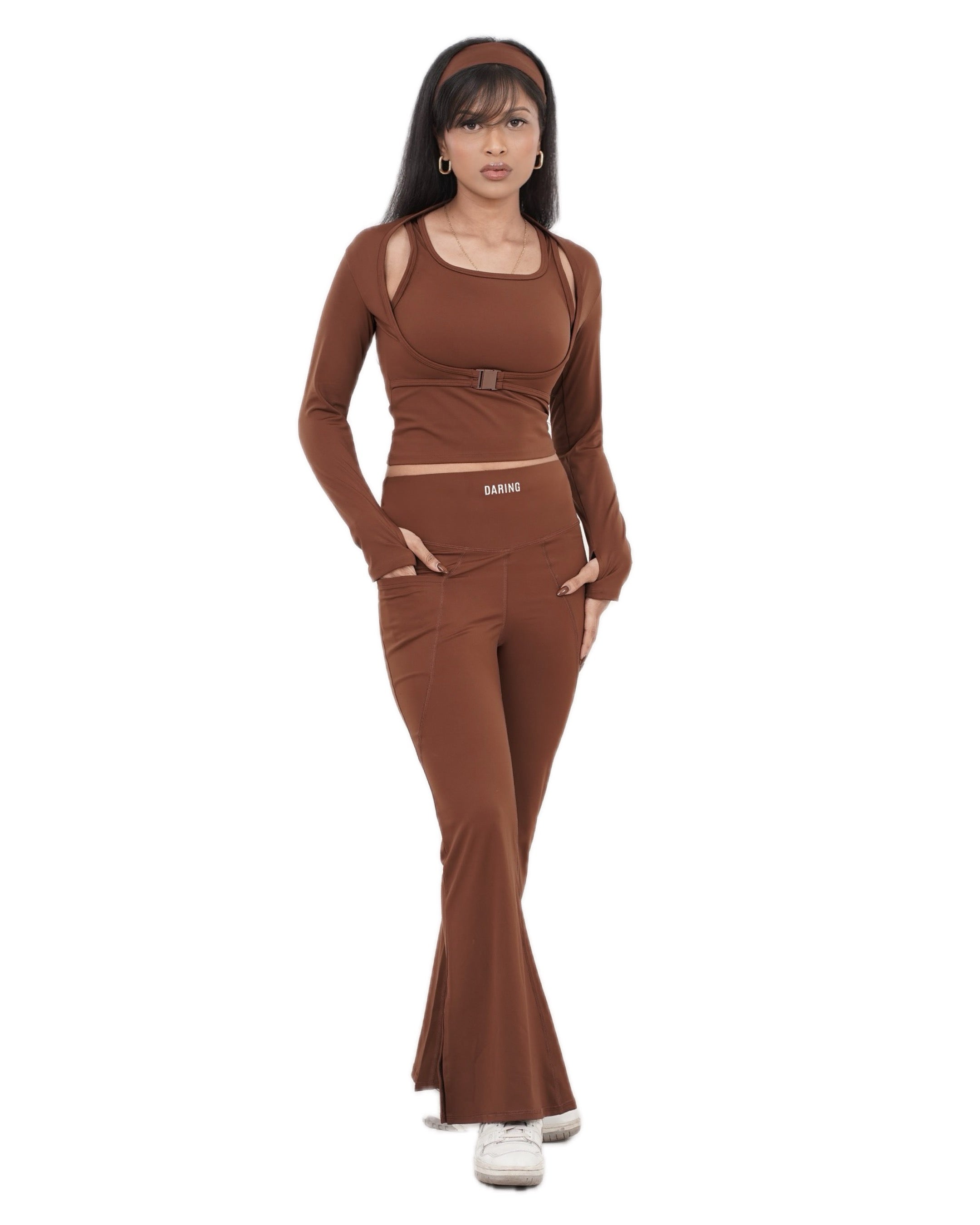 ICON FAUX-LAYERED HALTER TOP